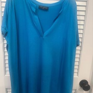 Lane Bryant Vibrant Blue Short Sleeve Top